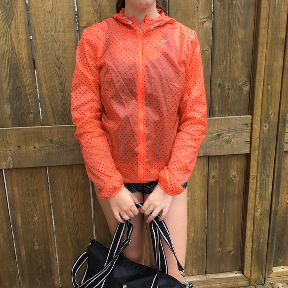 Nike Jackets & Blazers - NIKE Running Windbreaker Jacket, Orange & Black, M